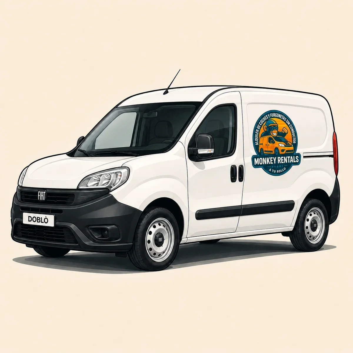 Fiat Doblò en alquiler sin fianza en Sabadell · Monkey Rentals